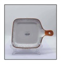 Square handle baking plate