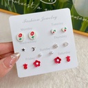 1 Set Simple Style Classic Style Leaf Insect Flower Enamel Resin Ear Studs