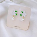 White Gardenia Stud Earrings