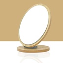 Round Simple Bamboo Wood Square Table Mirror MJ62