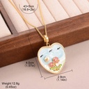 Retro Style Flower Butterfly Gold Plated Pendant Necklace