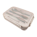 Portable Lunch Box With Spoon, Fork & Chopstick Set