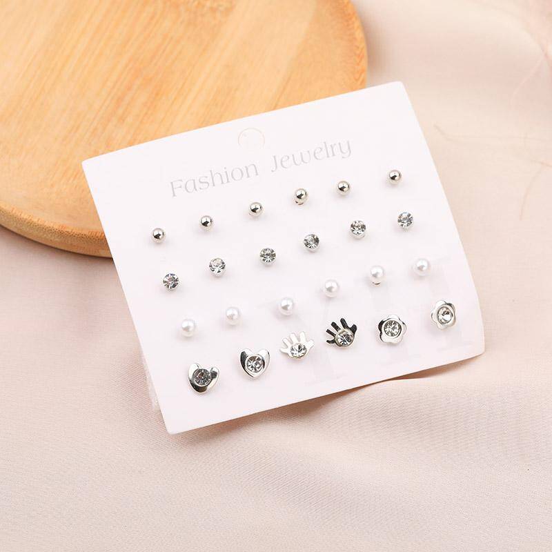 Luxury 12-Pair Stud Earrings Set