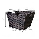 Melanie Dark Brown Woven Fiber Basket 