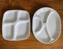 Fast Food Ceramic 4 Compartment Plate