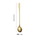 401 Extended Handle Gold / Rose Gold Stainless Steel Long Spoon | Kitchen Spoon, Serving Spoon