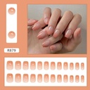 24pcs Girls Cat Eye Gradient Reusable Fake Nails R879