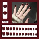 Shiny Red Press-On Nails R306