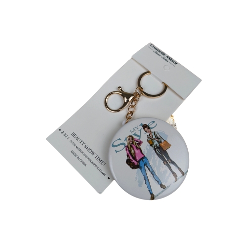 Classic Fashionabl Mirror with Keyring