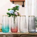 24 gold edge colored vase