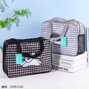 1559 Dog Square Pattern Toiletry Bag