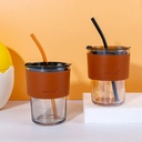 4013 Coffee Bamboo Joint Glass Cup***