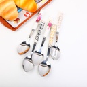 Hexagonal ceramic handle spoon - BZJ-TC08