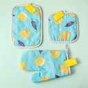 Cotton and linen lemon heat insulation pad 17*25
