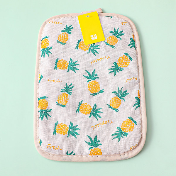 Cotton and linen pineapple heat insulation pad 17*25
