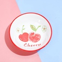 Cherry ceramic plate
