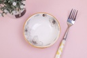 4.5 reverse-edge dish with flower and leaf pattern