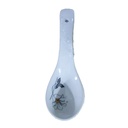 Gold lily three-bend ceramic spoons 3 pieces
