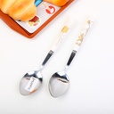 Hexagonal Ceramic Handle Spoon - BZJ-TC09