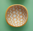 Geometric orange four-sided plate