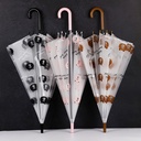 55cm Transparent Little Bear Long Umbrella