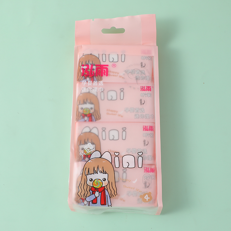 Happy Sweetheart Girl mini wet wipes - 4pcs