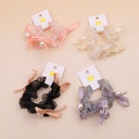 Pearl lace bow hair loop