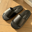 Silent anti-slip men's home slippers black A239-44-45-OH