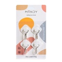 Adhesive hooks 4 pieces - M-00411