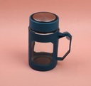 Heat insulation handle glass water cup 450ml
