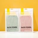 Strong Scrubbing Cleansing Tool Thick Double-Sided Adult Stripes Bath Towel - 067