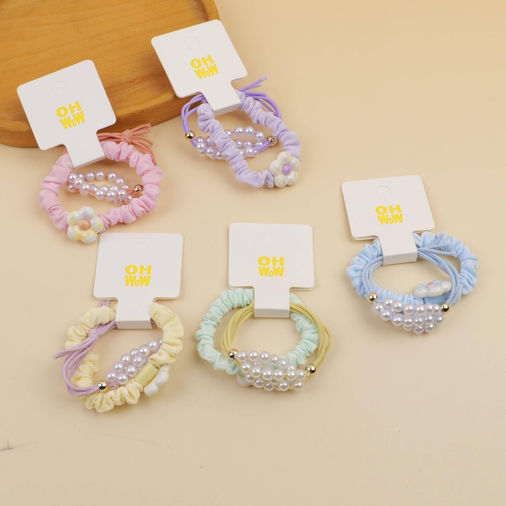 Pearl colored hair ties 2pcs - 2