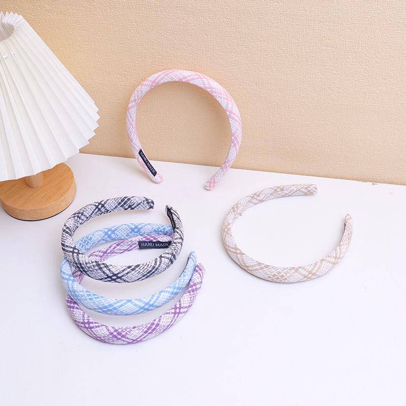 4-Piece 2-Cm Sponge Fully Encased Fabric Headband - 4