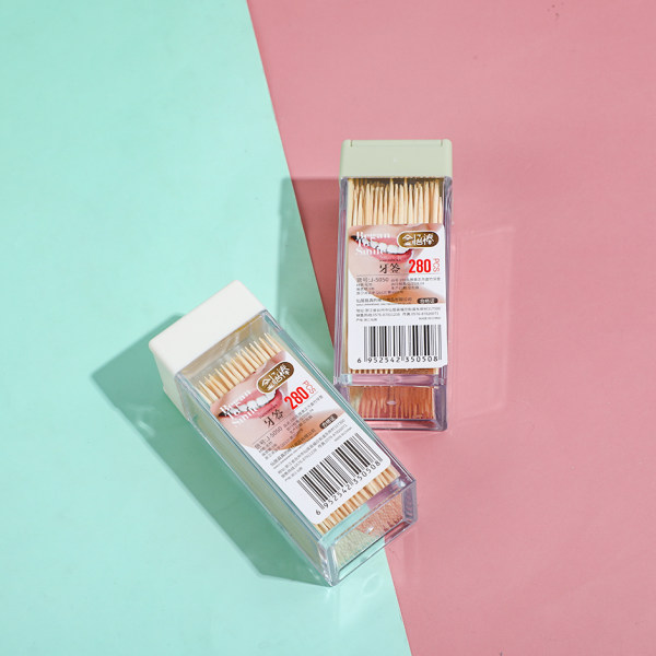 Push cover square box bamboo toothpick 280 pieces