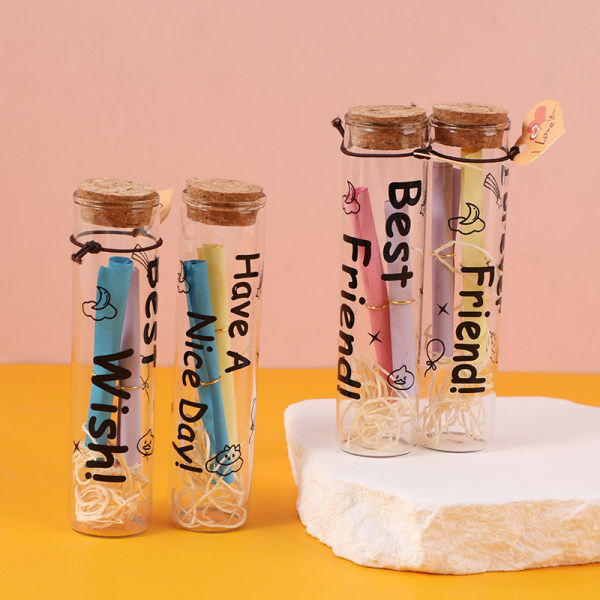 Black and white English blessing small bottle set and display item BT8364