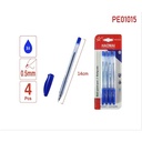 PE set of blue ballpoint pens 01015