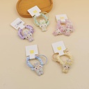 Color beads colored hair ties 2pcs - 2