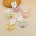 Transparent beads colored hair ties 2pcs - 2
