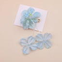 Blue flower press clip