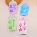 Fashionable colorful hollow large five-pointed star BB clips