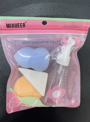 GM-85263-10 Bag of powder puff + spray bottle set