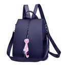 Women's Medium All Seasons Oxford Cloth Solid Color Fashion Square Zipper Fashion Backpack