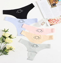 Solid Color Nylon Low Waist Briefs Panties