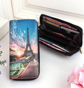 Unisex Landscape Pvc Zipper Long Wallets