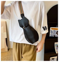 Unisex Patent Leather Animal Streetwear Oval Zipper Fanny Pack