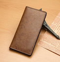 Men's Solid Color Pu Leather Flip Cover Wallets