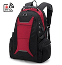 Men's Solid Color Oxford Cloth Zipper Functional Backpack Laptop Backpack