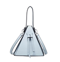 Women's Pu Leather Solid Color Fashion Conical String Shoulder Bag Handbag Crossbody Bag