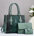 Women's Large Pu Leather Solid Color Classic Style Square Zipper Handbag