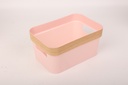 Storage Bin with Wood Grain Design Rim